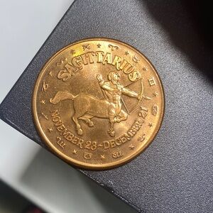 Copper collectible coin - zodiac - Sagittarius